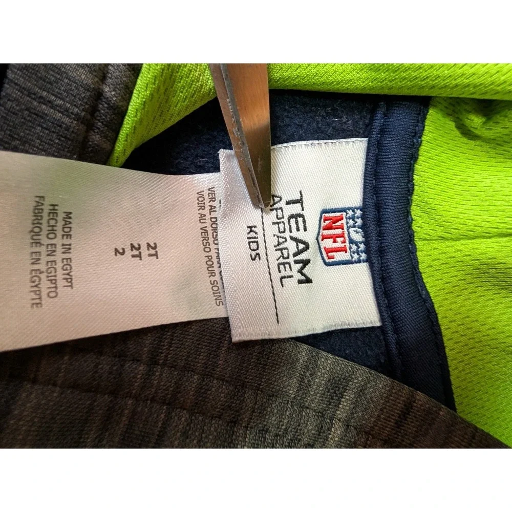 Seattle Seahawks NFL Boys Pullover Hoodie - Gray/Blue -‎ Size 2T